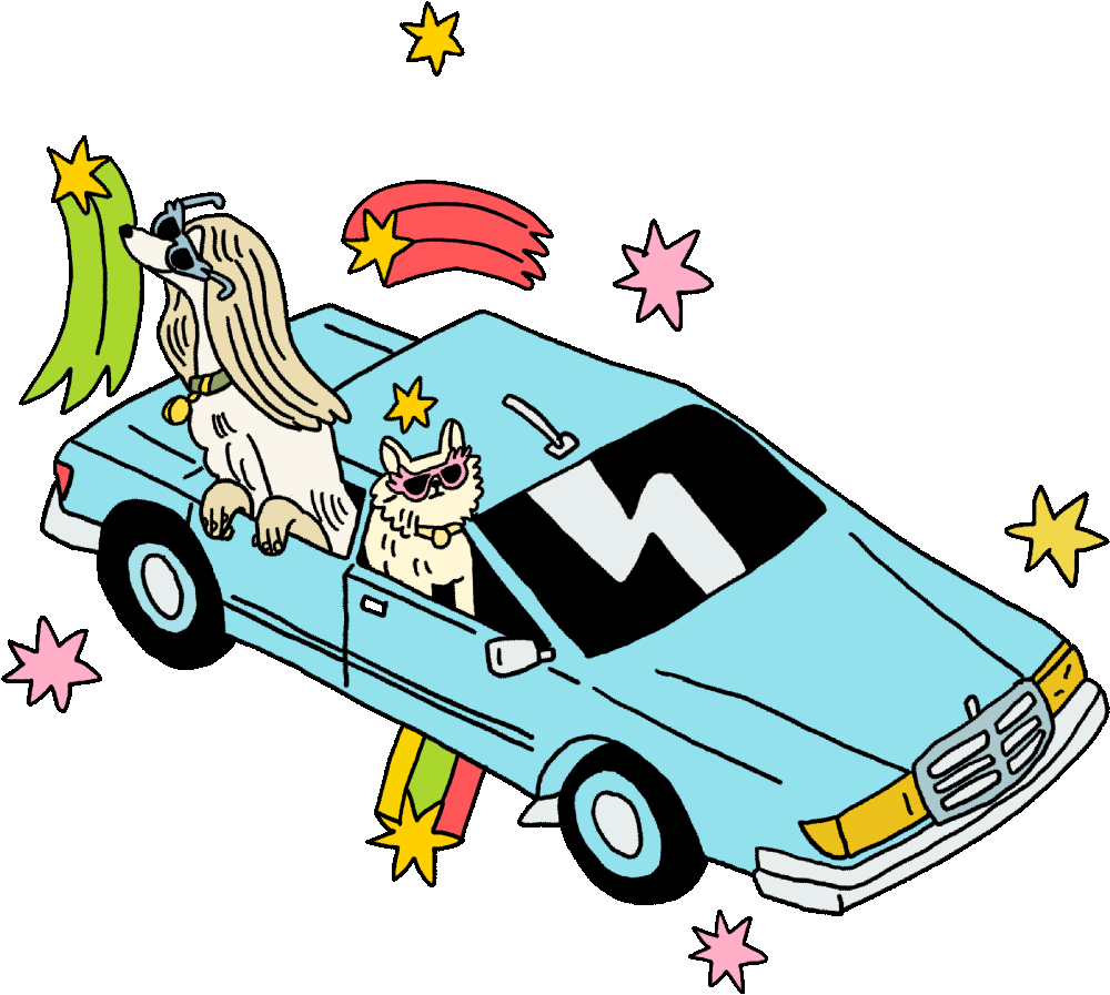 Иллюстрация с машиной